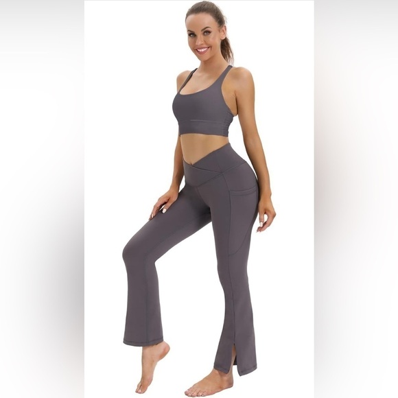 NWT Women's Bootcut Yoga Pants with Pockets Sz M or L - Picture 4 of 10